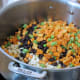 3. chopped carrots & green beans