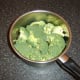 Broccoli is broken in to florets for boiling