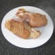 Cooked ham hocks are left to cool