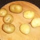Cooled potatoes are carefully peeled