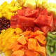 Chopped tropical fruits
