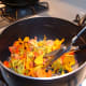 Cut or chop the Nasturtium flowers and place them in a saucepan.