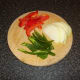 Sliced peppers and onion for game stew