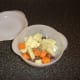 Pigeon breasts and veg are added to casserole dish