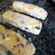 If storing cookie dough, shape into logs.