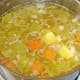 Potatoes and turnip added to stew