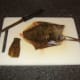 The tail is cut from the flounder