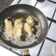 Flounder fillets are turned after just one minute