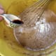 Add 1/4 cup melted butter and vanilla. Mix until very smooth.