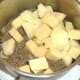 Chopped tattie and neep, added to mince and onion