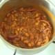 Mince and baked beans baked potato filling