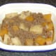 Cooled pie filling is added to ashet
