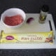 Minced beef, red onion, thyme and puff pastry for making alternative recipe Scotch pies