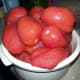 Blanched and peeled tomatoes.