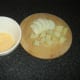 Potato, onion and beaten egg for tortilla