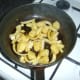 Potato and onion is fried in spices and seasonings