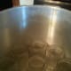 Pint jars warming up in the canner.