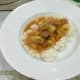 How your finished dish should look - Lamb and Leek Curry served with rice