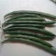 Here are the beans. Line them up, stem ends at one side. Slice off the stem then chop them in half (or in three pieces if yours are long).