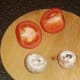 Tomato and mushrooms ready for frying