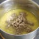 Haggis is added to the mashed tatties and neeps