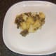 Serving haggis, tatties and neeps pie