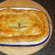 Haggis, tatties and neeps pie is rested