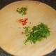 Chopped chillies and coriander