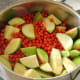Rowan berries and apples ready for stewing