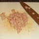 Finely chopped chicken breast fillet.