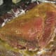 When the meat comes out of the brine-marinade, coat it with the rub.