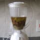 Preparing to blend clery and chestnuts