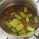 Celery and chestnuts are added to turkey stock