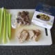 Celery, turkey and chestnuts for soup