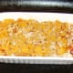 Plaice and pasta fish bake removed from oven