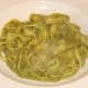 Tagliatelle in pea and mint sauce