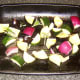Prepared vegetables ready to be roasted