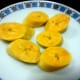 Pisang tanduk must be sliced at an angle to fry as banana fritters.