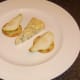 Pears are laid on crackers either side of Stilton wedge