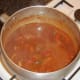 Venison curry is gently simmered