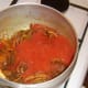 Tomato sauce is added to venison and vegetables
