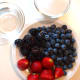 Assemble the ingredients. Here we have mixed berries, sugar and water.