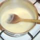 Milk added to cooked flour and butter