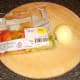 Pack of bell pepper slices and half an onion