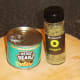 Baked beans in tomato sauce and dried oregano