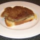 Ox liver is laid on toast.
