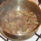 Browned shin of beef and onion.