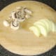 Sliced mushrooms and onion.