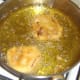 Deep frying corned beef fritters