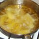 Deep frying potato skins